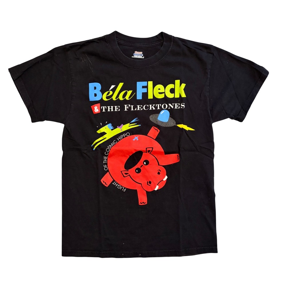 Bela Fleck and the Flecktones Flight of the Cosmic Hippo Shirt Mens Medium Black
